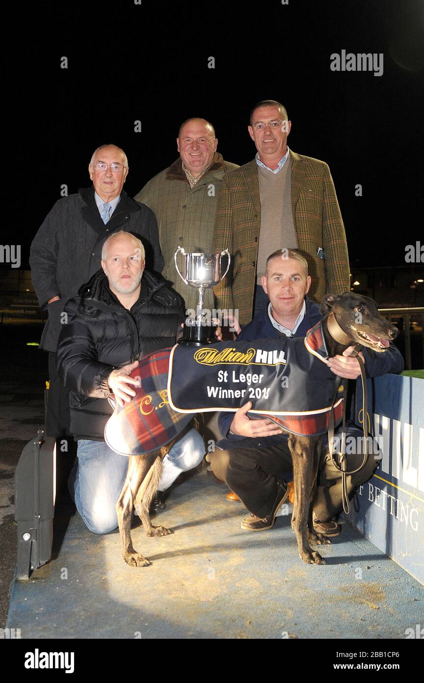 Gewinner der Verbindungen von Farloe Tango, Gewinner des William Hill St Ledger Finales. Stockfoto