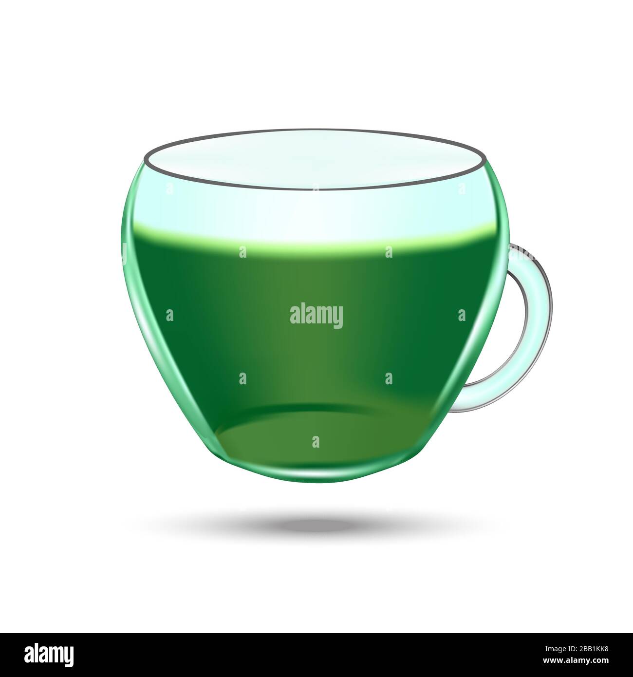 Tasse grünen Tee. Realistisches Vektorobjekt Stock Vektor