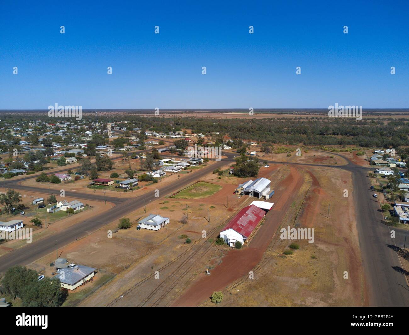 Luftaufnahmen von der Cunnamulla Western Queensland Australia Stockfoto