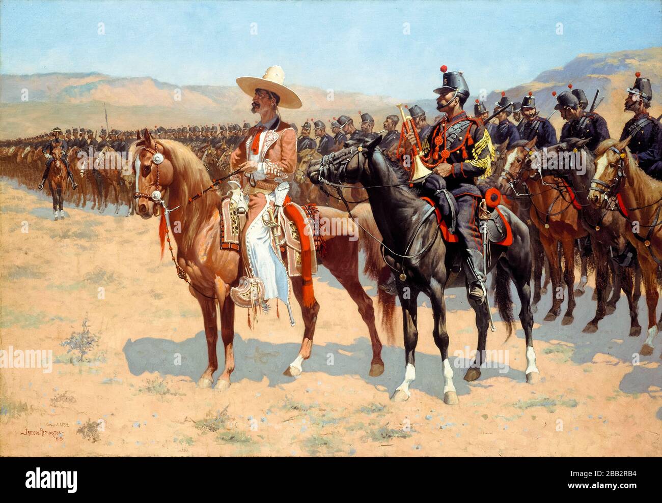 Frederic Remington, der mexikanische Major, Painting, 1889er Stockfoto