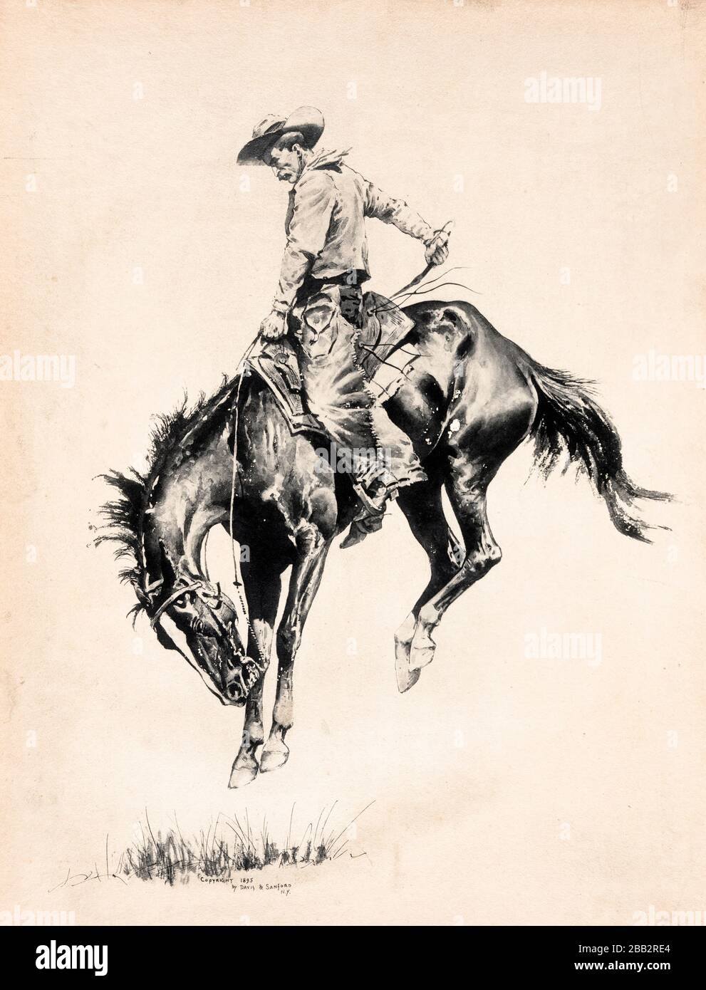 Frederic Remington, Bronco Buster, Poster, 1895 Stockfoto