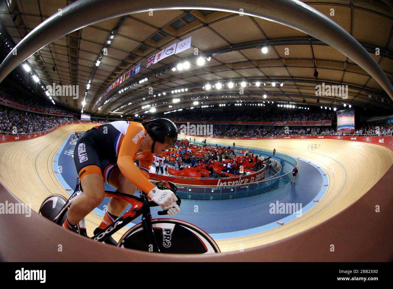 Hollands Kirsten Wild während der Omnium Flying Lap der Frauen. Stockfoto