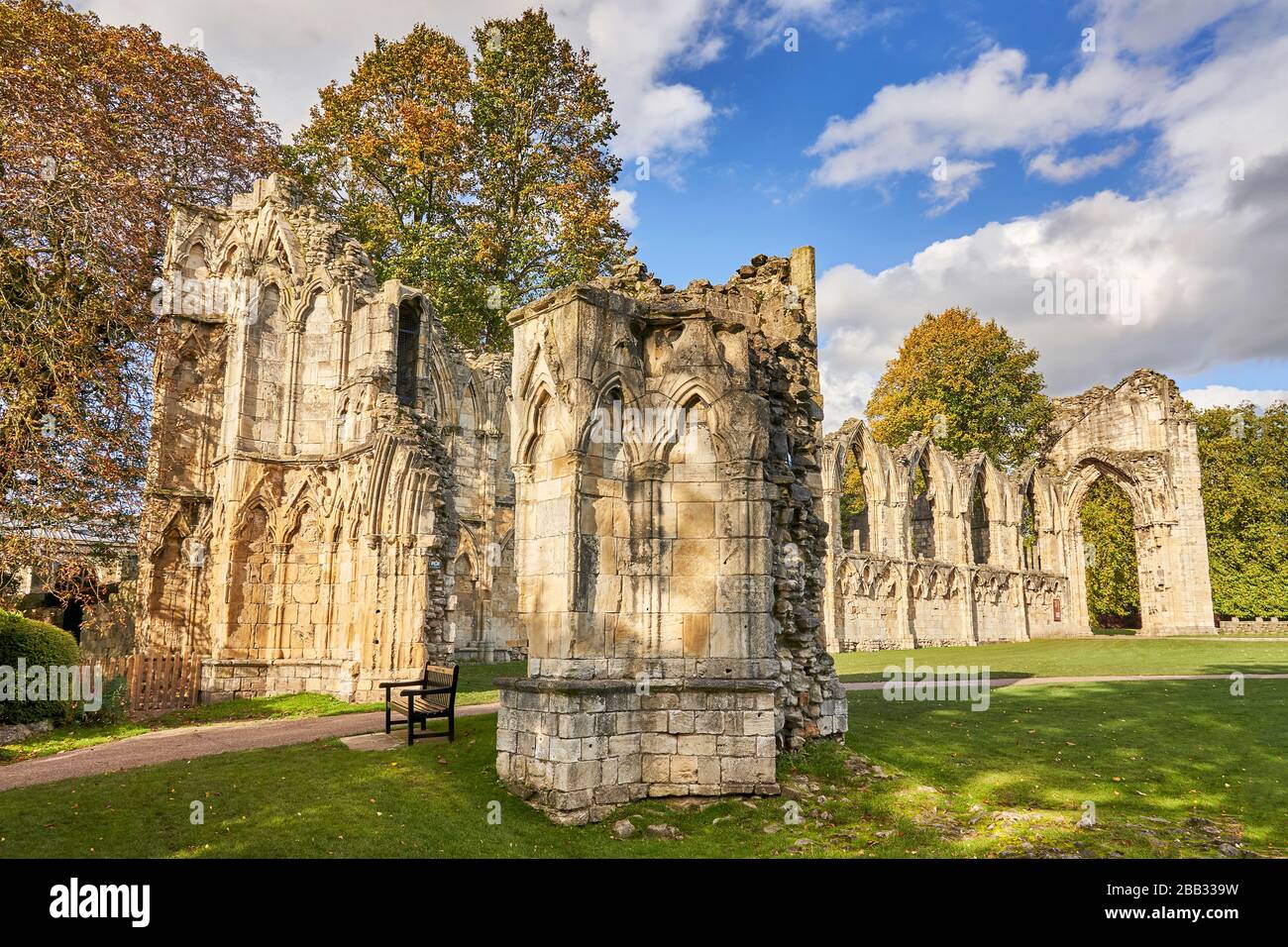St. Mary's Abbey York Yorkshire England Stockfoto