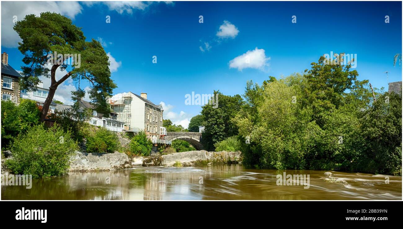 River Wye bei Rhayader Stockfoto