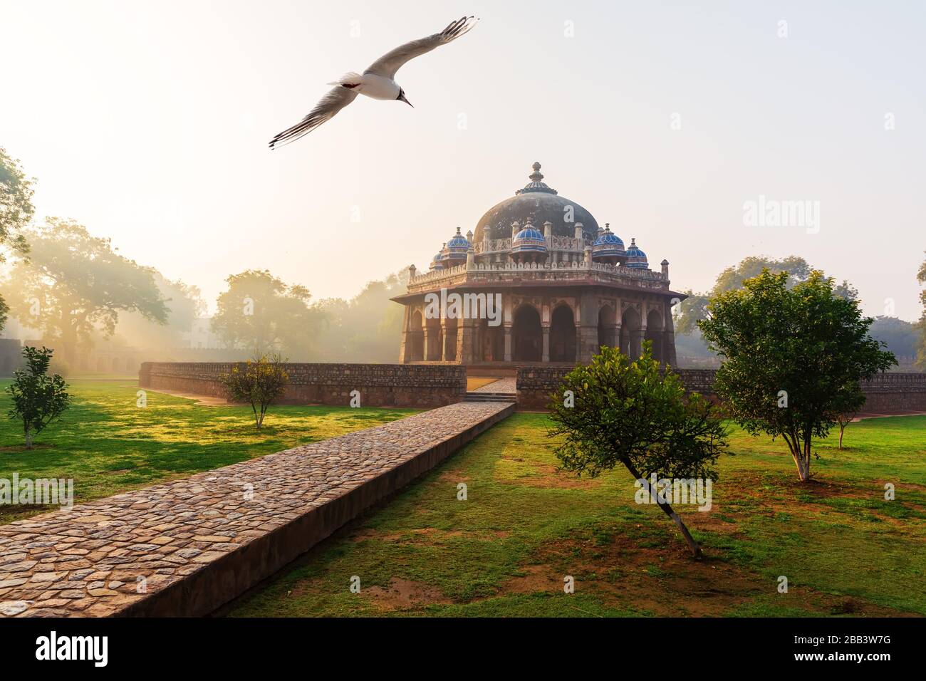 ISA Khan Mausoleum, der Humayun's Tomb Complex in Delhi, Indien. Stockfoto