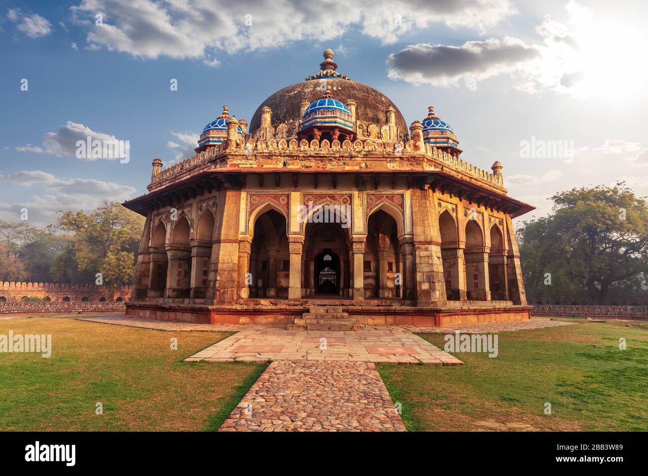 ISA Khan Mausoleum im Humayun's Tomb Complex in Delhi, Indien. Stockfoto