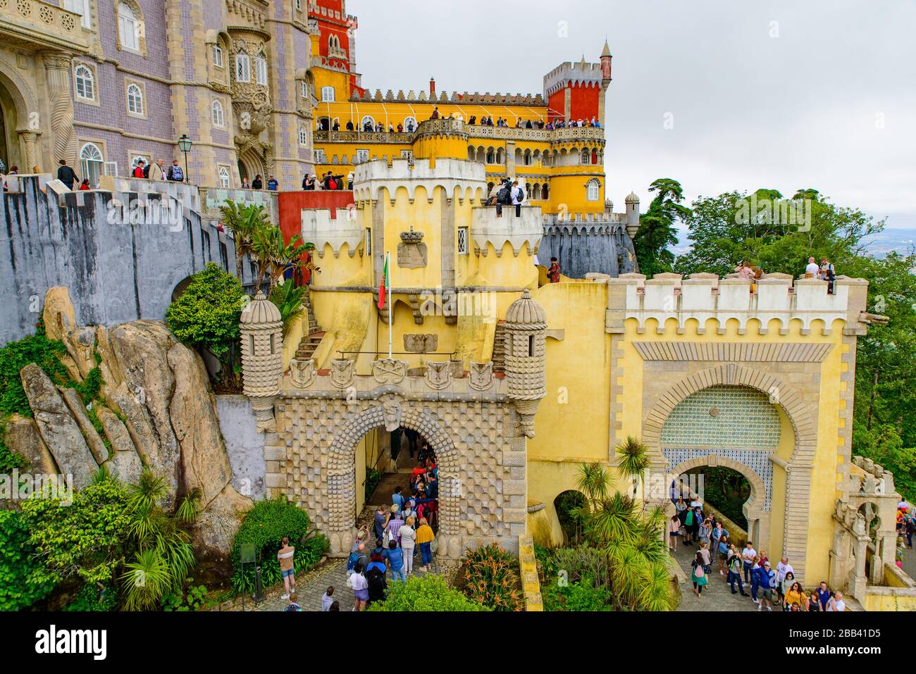 Pena Palace, ein romantizistisches Schloss in Sintra, Portugal Stockfoto