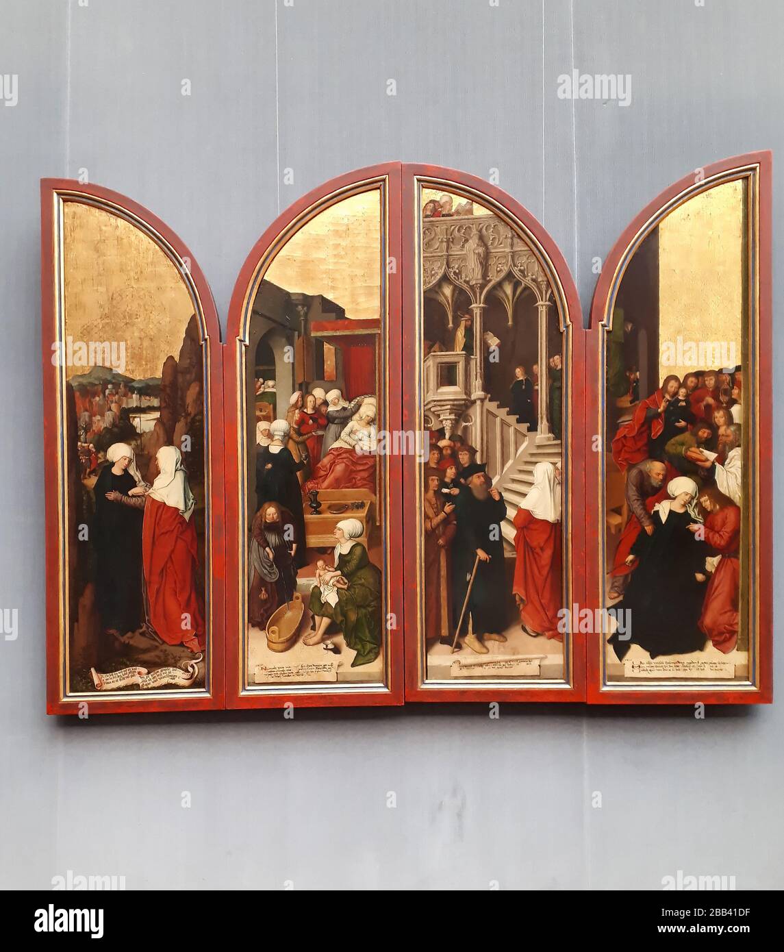 Altarm inn die Nationalgalerie oder die Berliner Gemäldegalerie Stockfoto