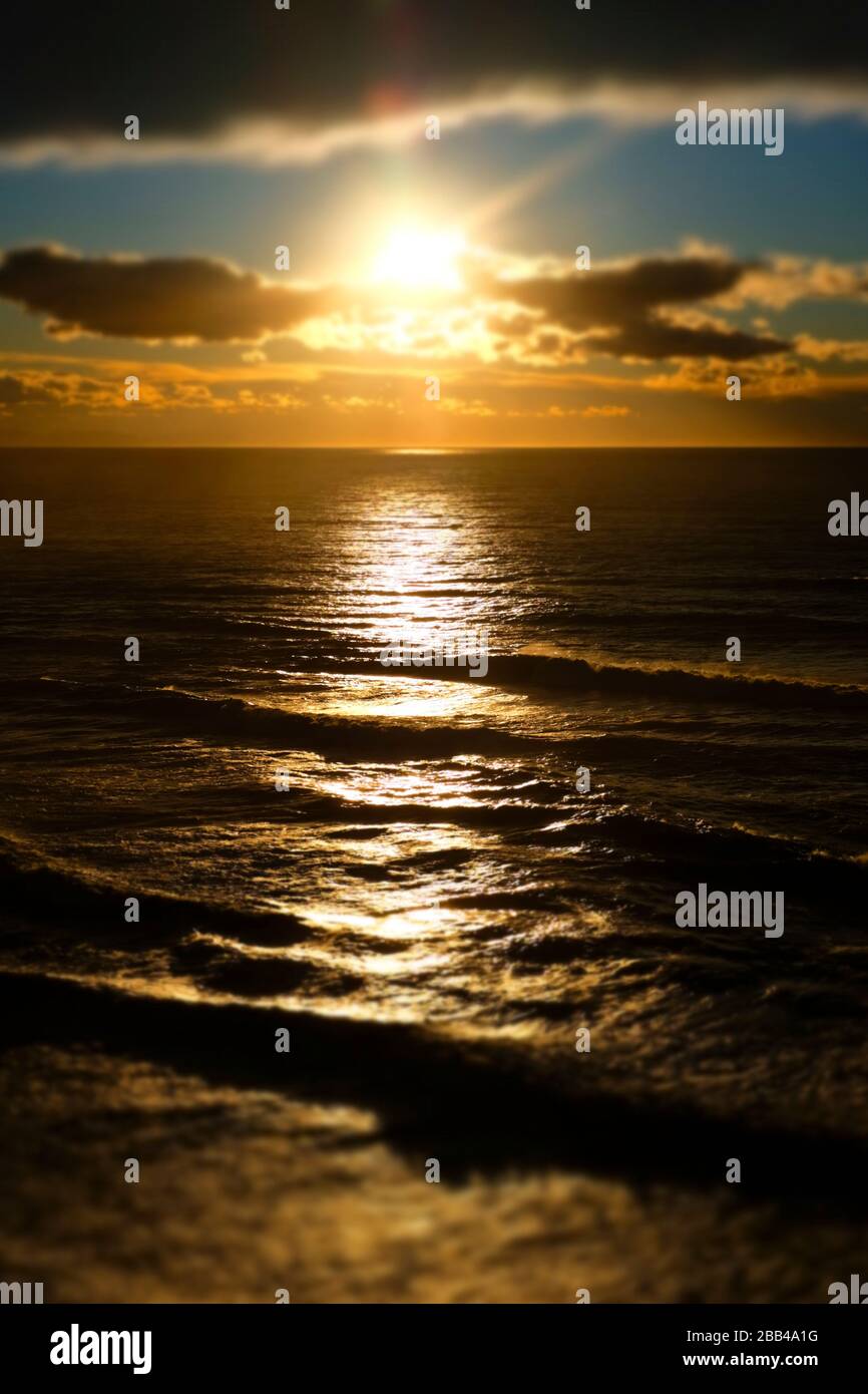 Plages de la Cote de Basques ist mit einem Kilometer der längste Strand von Biarritz zwischen der Villa Belza und dem Strand von Marbella. Stockfoto