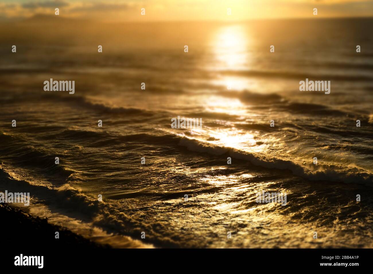 Plages de la Cote de Basques ist mit einem Kilometer der längste Strand von Biarritz zwischen der Villa Belza und dem Strand von Marbella. Stockfoto