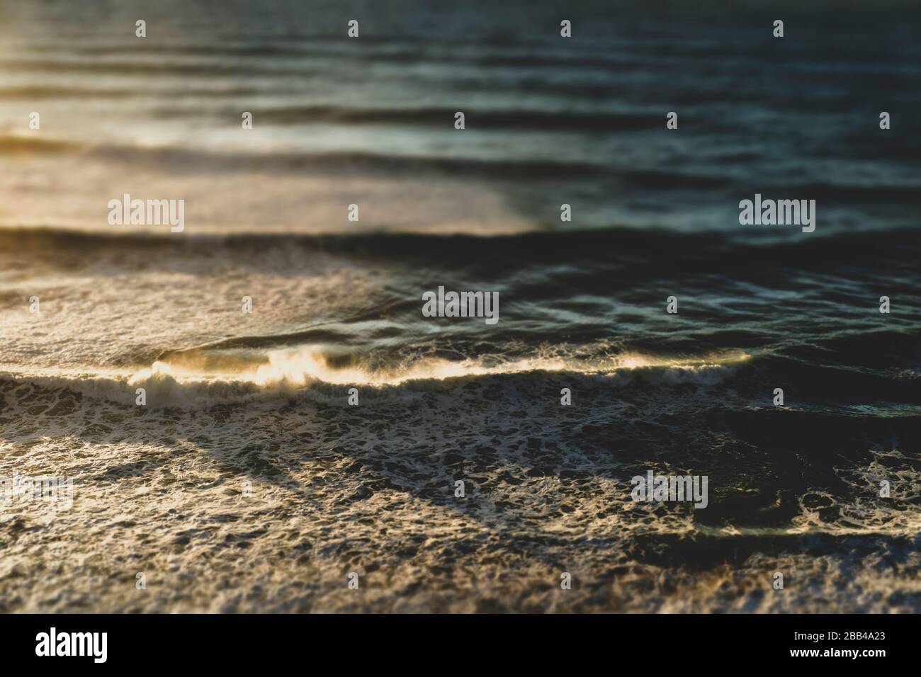 Plages de la Cote de Basques ist mit einem Kilometer der längste Strand von Biarritz zwischen der Villa Belza und dem Strand von Marbella. Stockfoto
