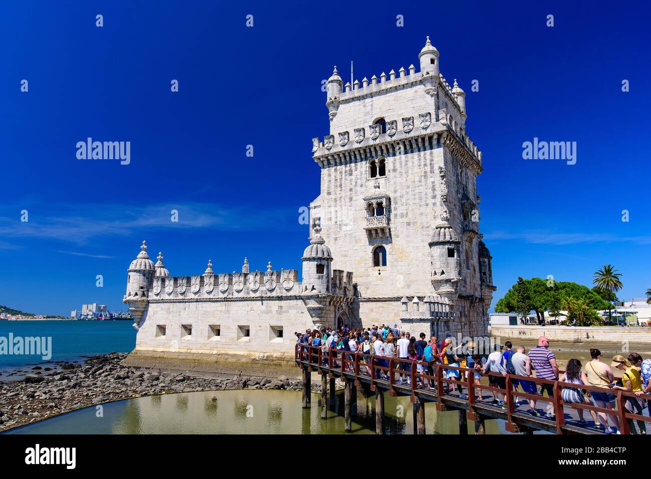 Belem Tower, ein UNESCO-Weltkulturerbe in Lissabon, Portugal Stockfoto