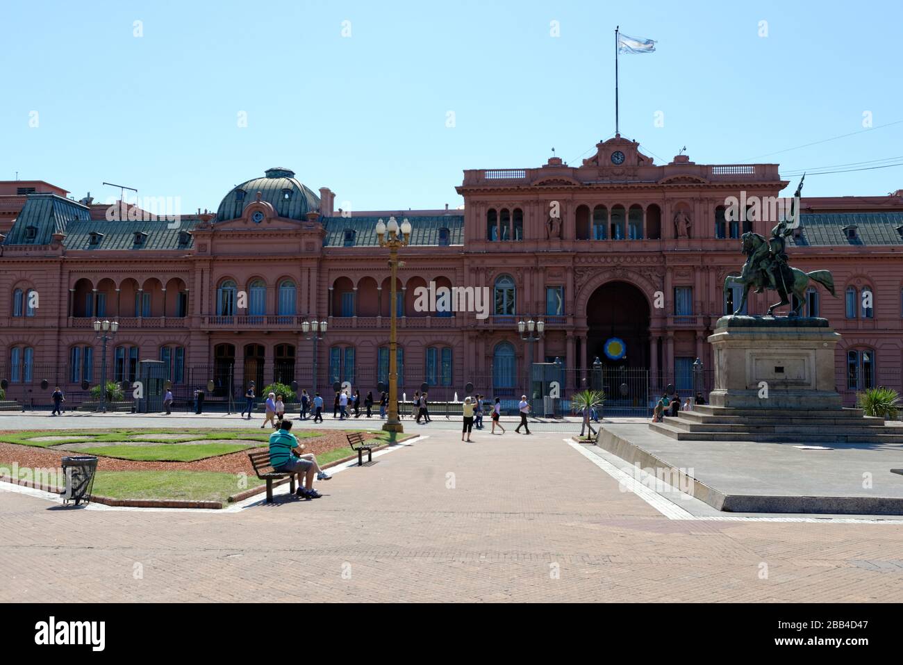 Casa Rosada, das rosafarbene Haus, Heimat des argentinischen Präsidenten, Plaza De Mayo, Buenos Aires, Argentinien Stockfoto