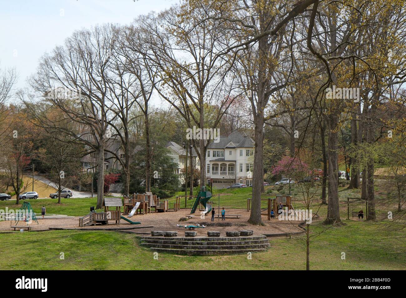 Spielplatz, Ansley Park Historic District, Midtown, Atlanta, Georgia, Vereinigte Staaten Stockfoto