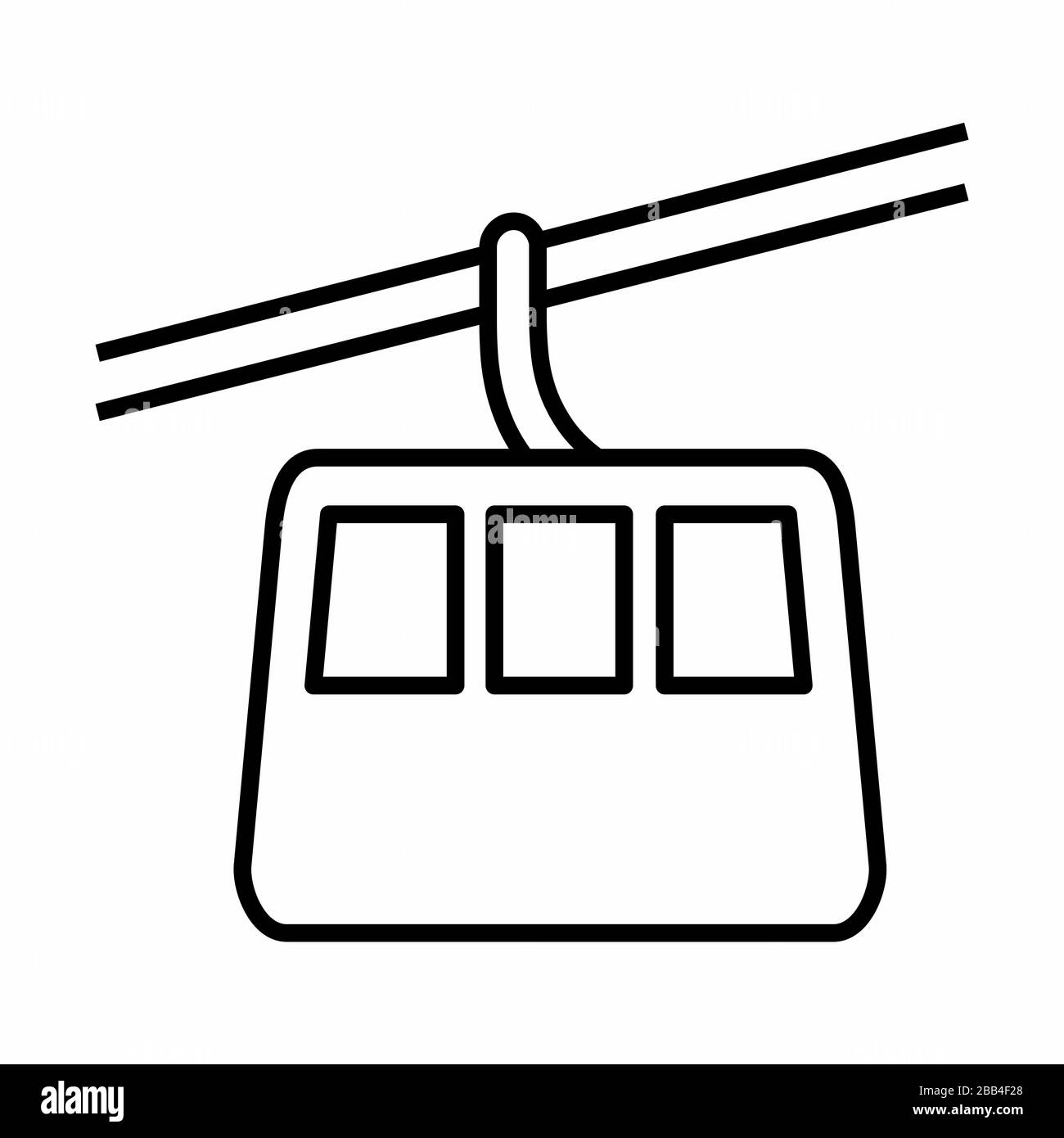 Tramway-Symbol für die Antenne Stock Vektor