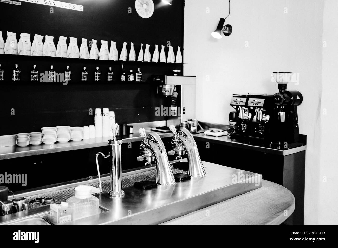 Geschlossene Coffee-shop Stockfoto