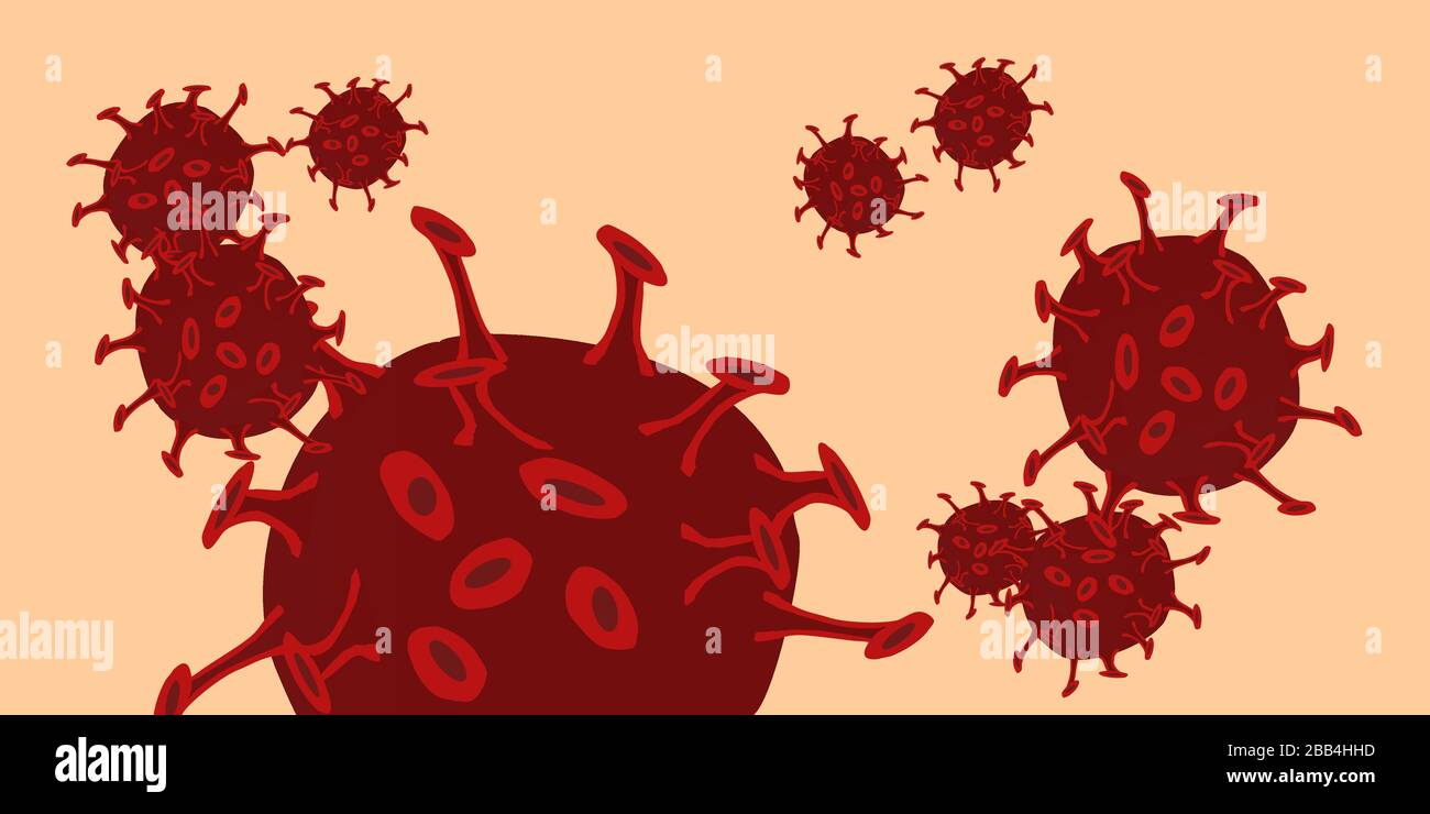 Grafik eines Coronavirus Stock Vektor