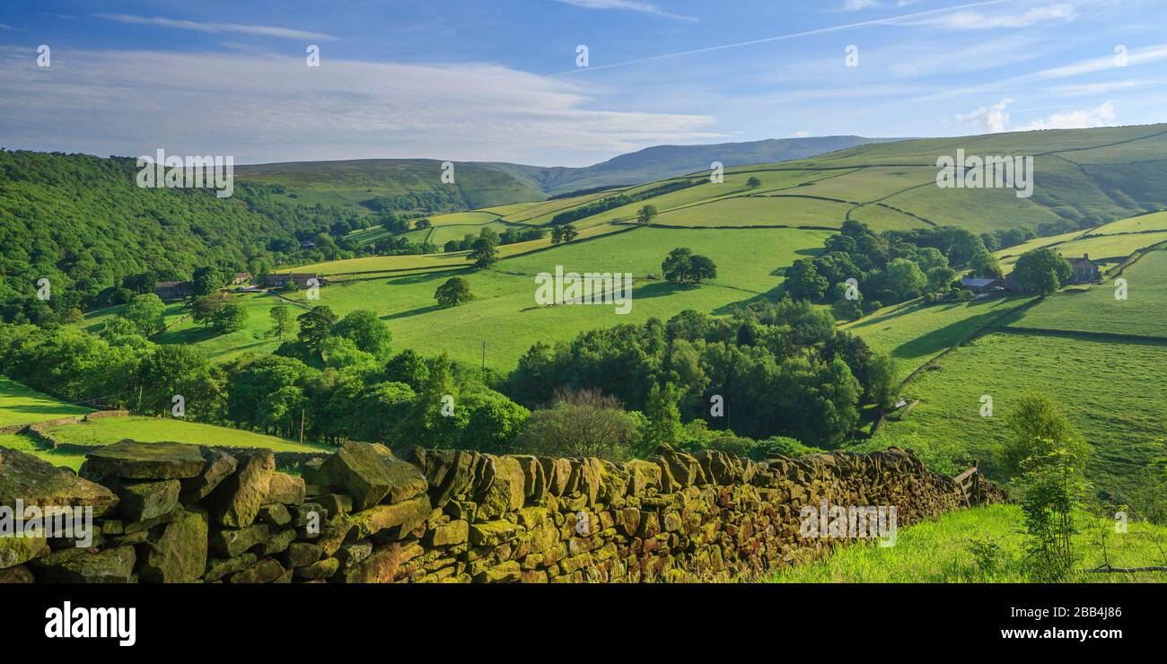 Hayfield High Peak Derbyshire in England Stockfoto