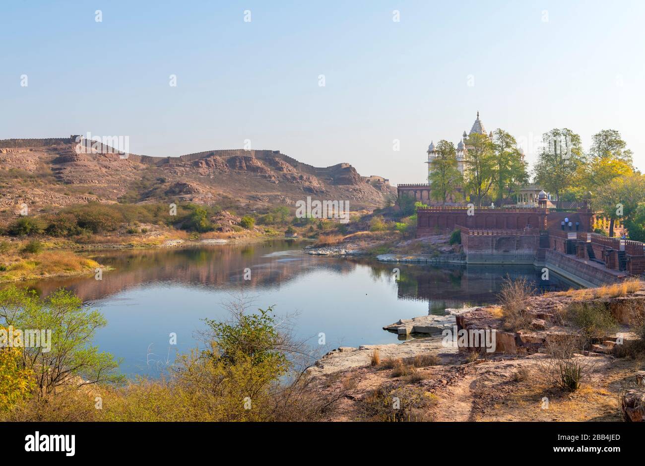 Jaswant Thada, ein Kenotaph direkt außerhalb der Stadt Jodhpur, Rajasthan, Indien Stockfoto