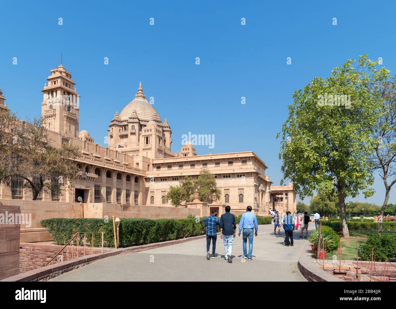 Umaid Bhawan Palace, ein Teil davon ist ein Luxushotel und Museum, Jodhpur, Rajasthan, Indien Stockfoto