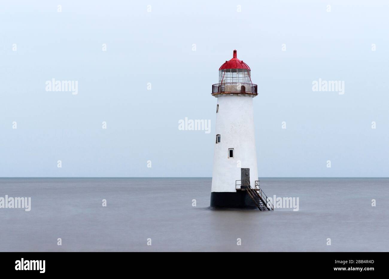 Foto von © Jamie Callister. Talacre Lighthouse, Talacre, Flintshire, North Wales, 14. März 2020 Stockfoto