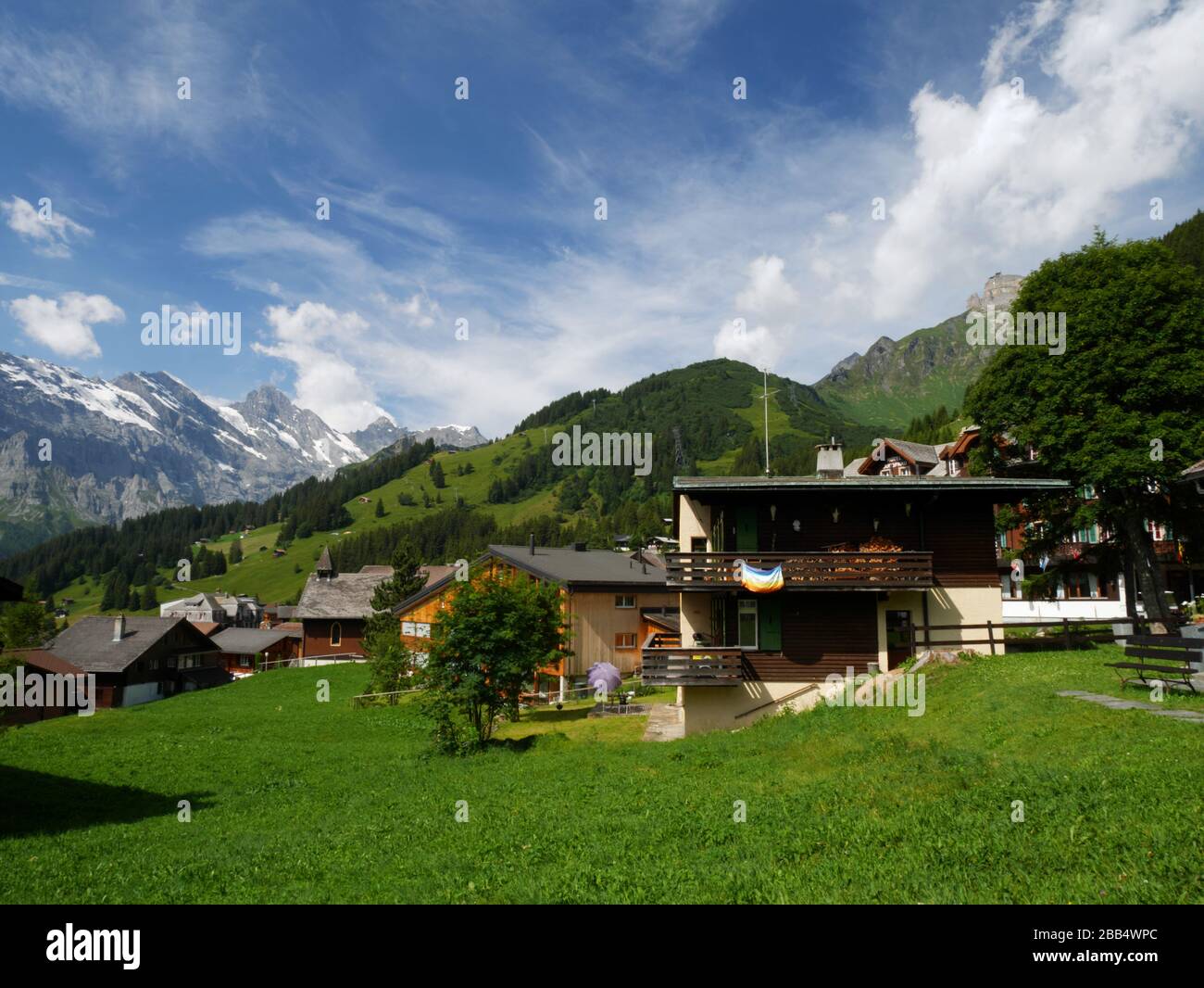 Murren in der Jungfrau in der Schweiz. Stockfoto