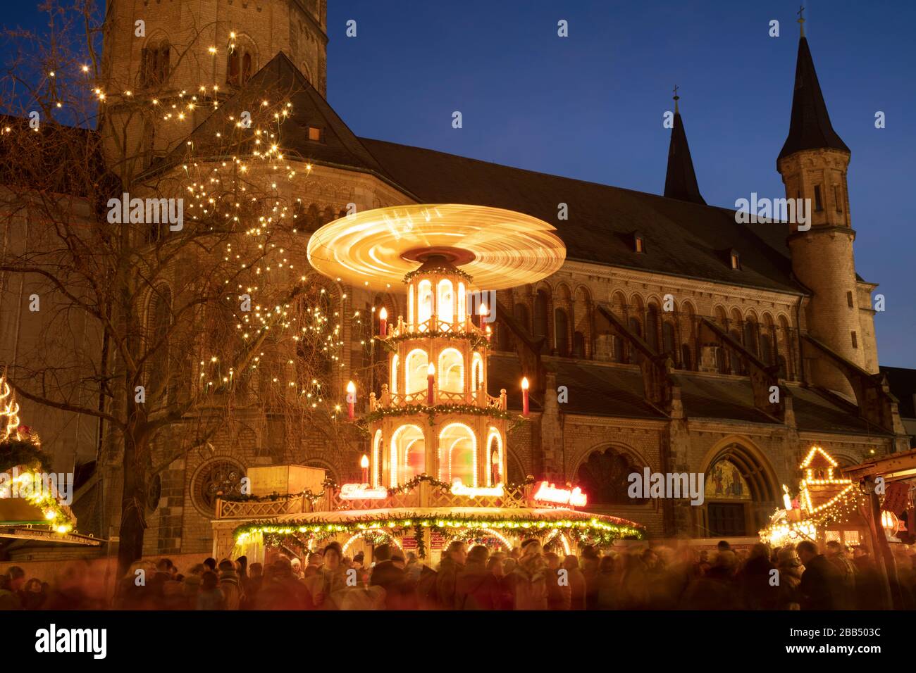 Weihnachtsmarkt, Bonn, Rheinland, Nordrhein-Westfalen, Deutschland, Europa Stockfoto