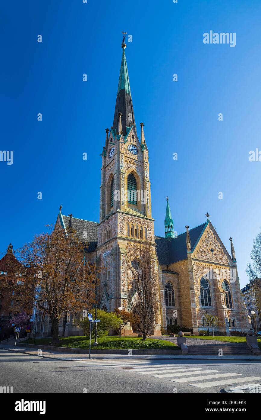 Die Oscar-Kirche in Stockholm ist nach dem König von Schweden und Norwegen Oscar II. Benannt Stockfoto
