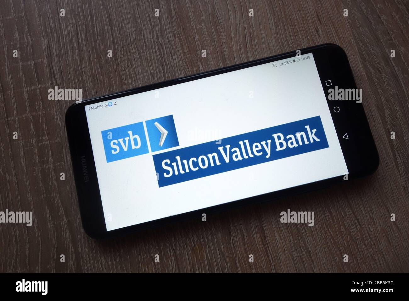 Das Logo der Silizium Valley Bank wird auf dem Smartphone angezeigt Stockfoto