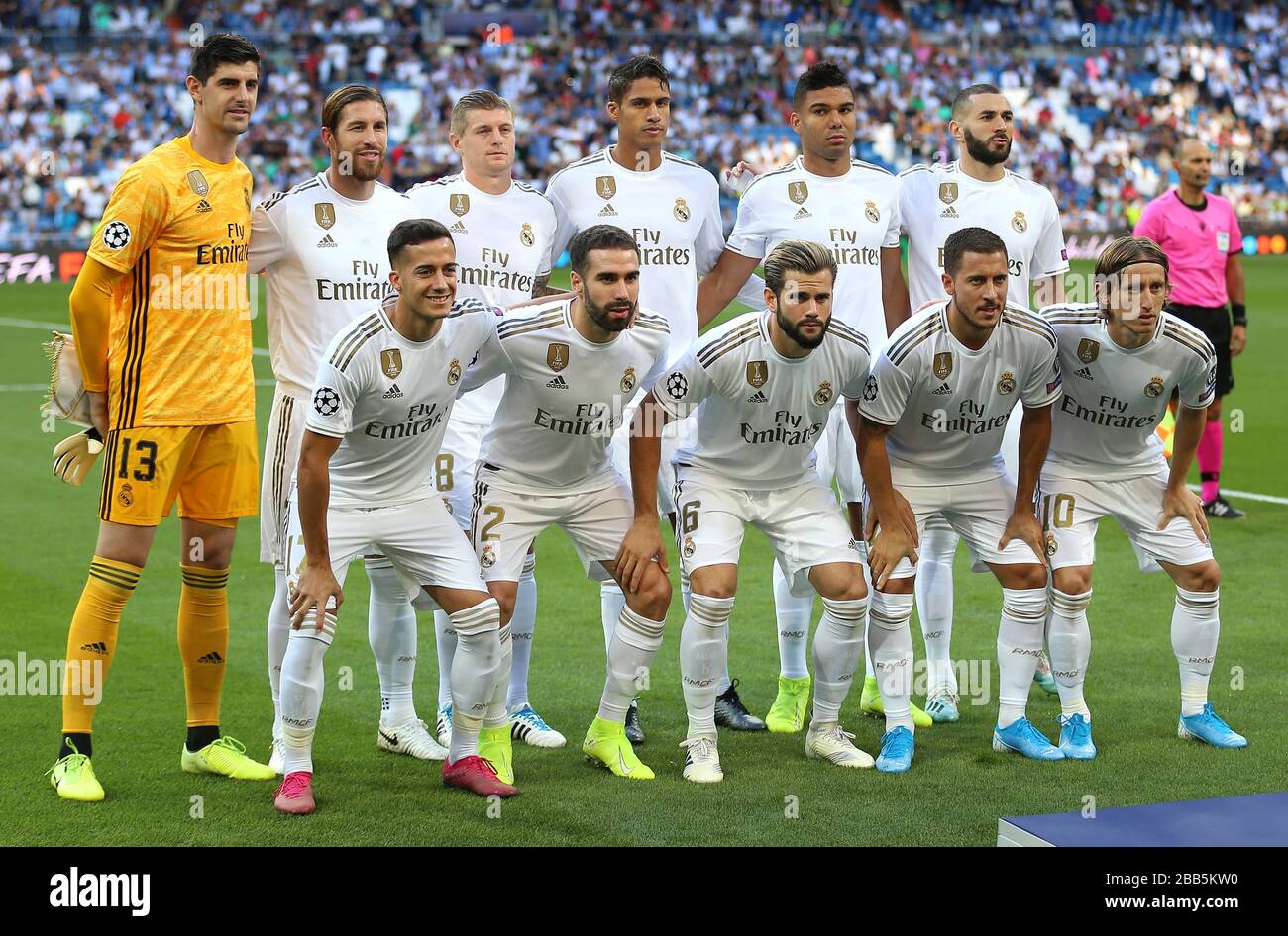 Real madrid starting team Fotos und Bildmaterial in hoher Auflösung
