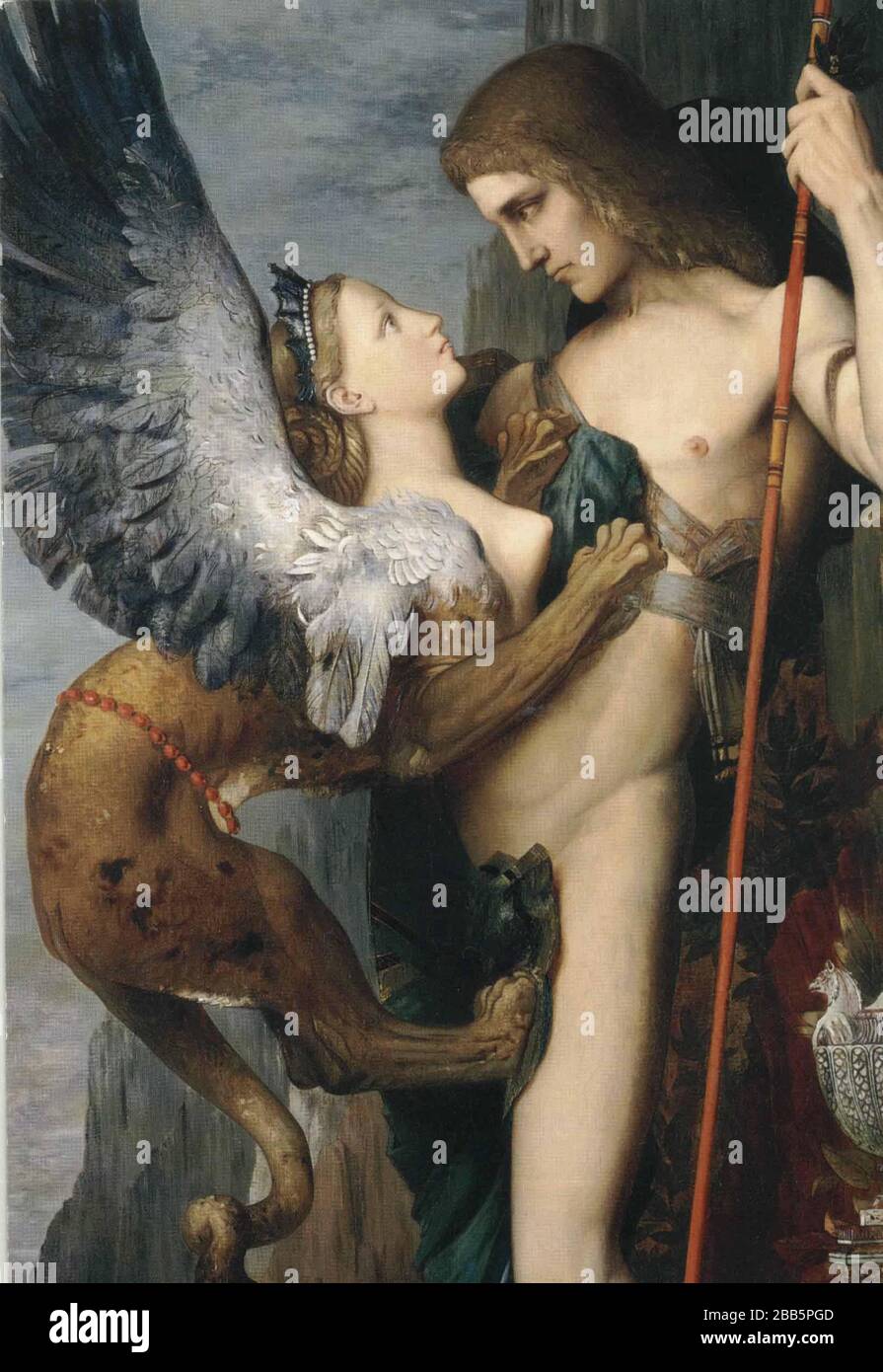 GUSTAVE MOREAU Vintage Art abstrakt, Kunst, Kunst, Kunst, Kentaur, Kopie, Kreation, Zeichnen, Zeichnen, Auge, berühmt, Grafik, gustave, Interieur, Meisterwerk, moreau, Museum, Mythos, alt, Farbe, Maler, Malerei, Papier, paris, Dichter, Nachbildung, Retro, Treppe, Textur, Urban, Vintage Stockfoto