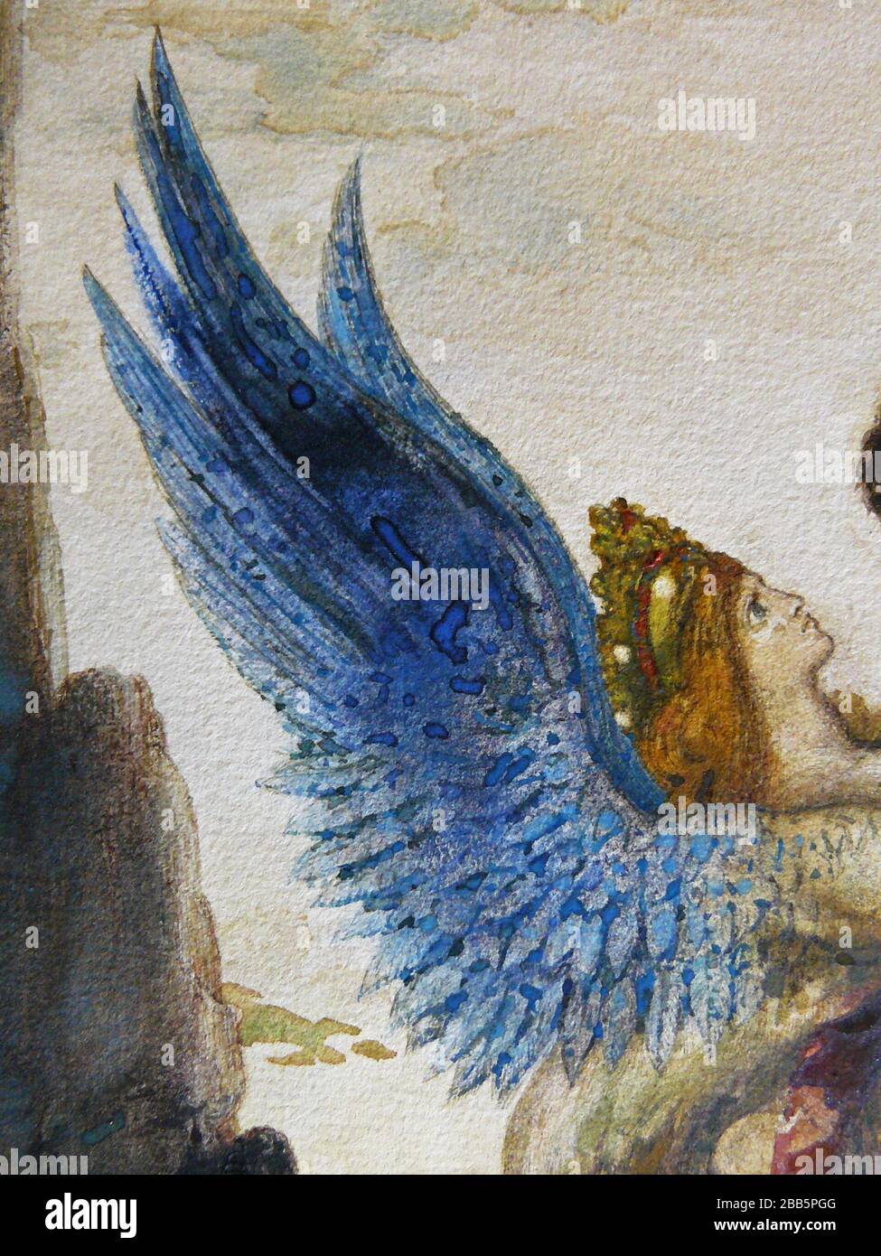 Abstrakt, Kunst, Kunst, Kunst, Kentaur, Kopie, Kreation, Zeichnen, Zeichnen, Auge, berühmt, Grafik, gustave, Interieur, Meisterwerk, moreau, Museum, Mythos, alt, Farbe, Maler, Malerei, Papier, paris, Dichter, Nachbildung, Retro, Treppe, Textur, urbaner, Jahrgang Stockfoto