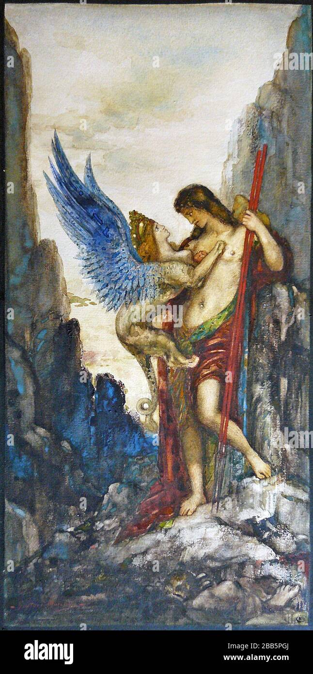 Abstrakt, Kunst, Kunst, Kunst, Kentaur, Kopie, Kreation, Zeichnen, Zeichnen, Auge, berühmt, Grafik, gustave, Interieur, Meisterwerk, moreau, Museum, Mythos, alt, Farbe, Maler, Malerei, Papier, paris, Dichter, Nachbildung, Retro, Treppe, Textur, urbaner, Jahrgang Stockfoto