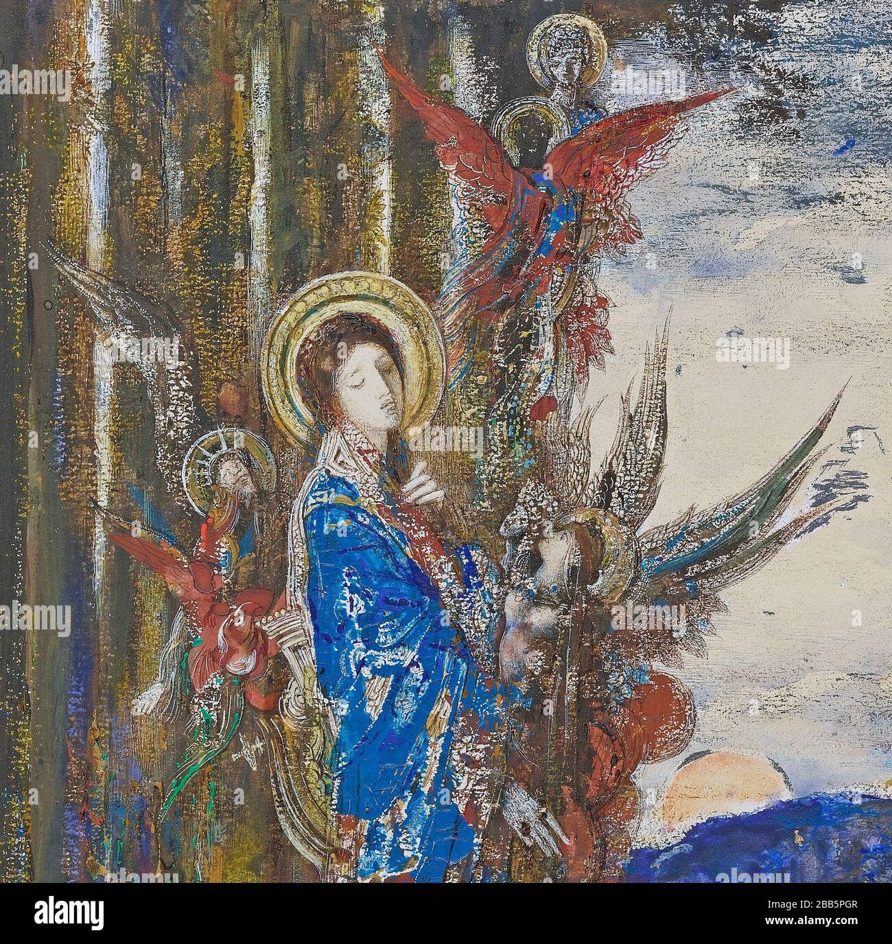 Abstrakt, Kunst, Kunst, Kunst, Kentaur, Kopie, Kreation, Zeichnen, Zeichnen, Auge, berühmt, Grafik, gustave, Interieur, Meisterwerk, moreau, Museum, Mythos, alt, Farbe, Maler, Malerei, Papier, paris, Dichter, Nachbildung, Retro, Treppe, Textur, urbaner, Jahrgang Stockfoto