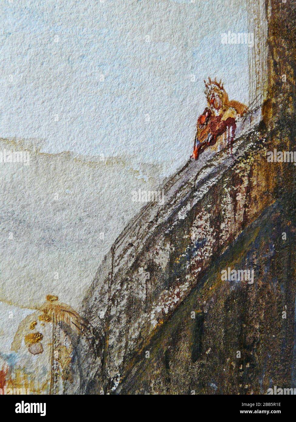 GUSTAVE MOREAU Vintage Art abstrakt, Kunst, Kunst, Kunst, Kentaur, Kopie, Kreation, Zeichnen, Zeichnen, Auge, berühmt, Grafik, gustave, Interieur, Meisterwerk, moreau, Museum, Mythos, alt, Farbe, Maler, Malerei, Papier, paris, Dichter, Nachbildung, Retro, Treppe, Textur, Urban, Vintage Stockfoto