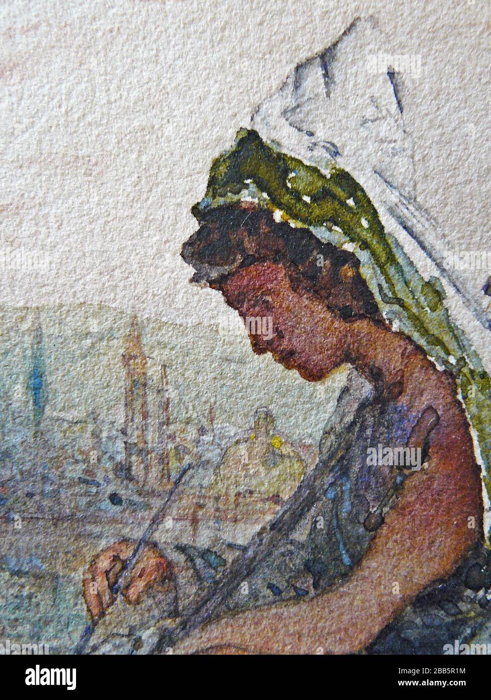 GUSTAVE MOREAU Vintage Art abstrakt, Kunst, Kunst, Kunst, Kentaur, Kopie, Kreation, Zeichnen, Zeichnen, Auge, berühmt, Grafik, gustave, Interieur, Meisterwerk, moreau, Museum, Mythos, alt, Farbe, Maler, Malerei, Papier, paris, Dichter, Nachbildung, Retro, Treppe, Textur, Urban, Vintage Stockfoto