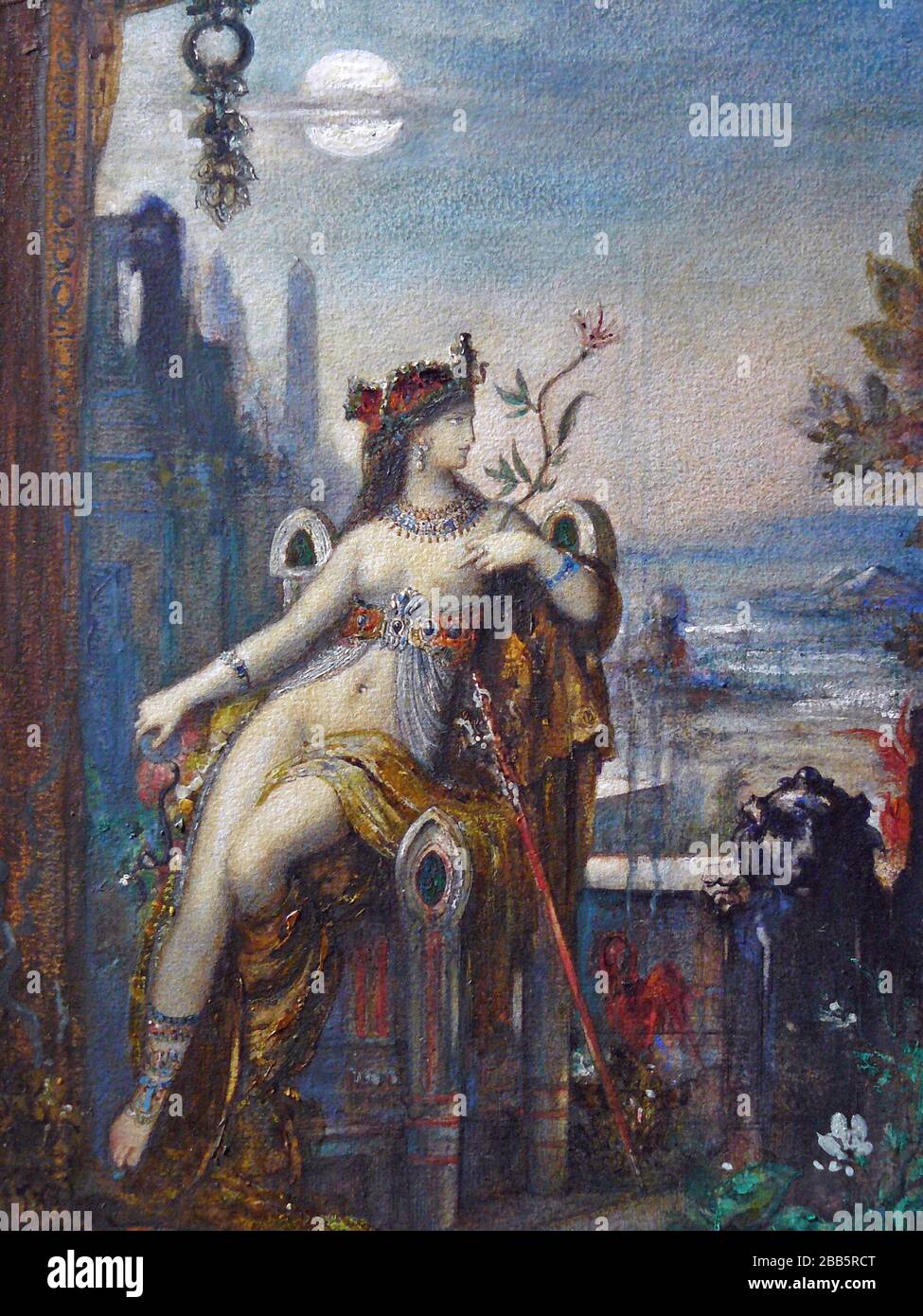 GUSTAVE MOREAU Vintage Art abstrakt, Kunst, Kunst, Kunst, Kentaur, Kopie, Kreation, Zeichnen, Zeichnen, Auge, berühmt, Grafik, gustave, Interieur, Meisterwerk, moreau, Museum, Mythos, alt, Farbe, Maler, Malerei, Papier, paris, Dichter, Nachbildung, Retro, Treppe, Textur, Urban, Vintage Stockfoto