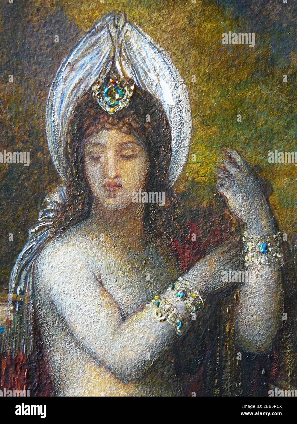 GUSTAVE MOREAU Vintage Art abstrakt, Kunst, Kunst, Kunst, Kentaur, Kopie, Kreation, Zeichnen, Zeichnen, Auge, berühmt, Grafik, gustave, Interieur, Meisterwerk, moreau, Museum, Mythos, alt, Farbe, Maler, Malerei, Papier, paris, Dichter, Nachbildung, Retro, Treppe, Textur, Urban, Vintage Stockfoto