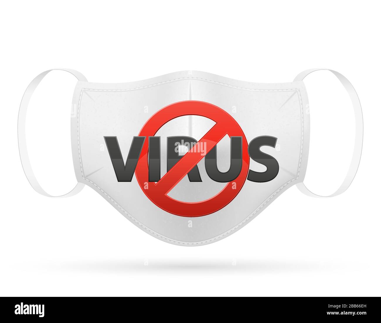 Die medizinische Atmungsmaske zum Schutz vor Krankheiten und Infektionen, die durch luftgetragene Tröpfchen übertragen werden, stoppt das Virus-Vektor-Illustrationsisol Stock Vektor