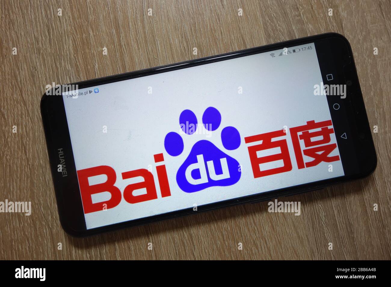 Das Baidu, Inc.-Logo wird auf dem Smartphone angezeigt Stockfoto