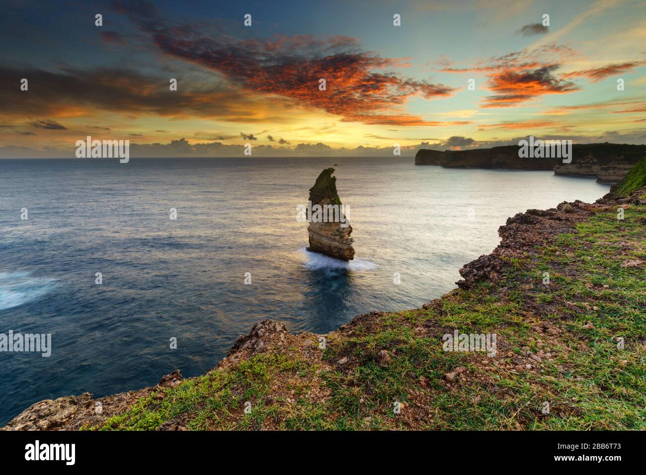 Strand von Bile Sayak, Naturpark Gunung Tunak, Kuta Mandalika, Indonesien Stockfoto