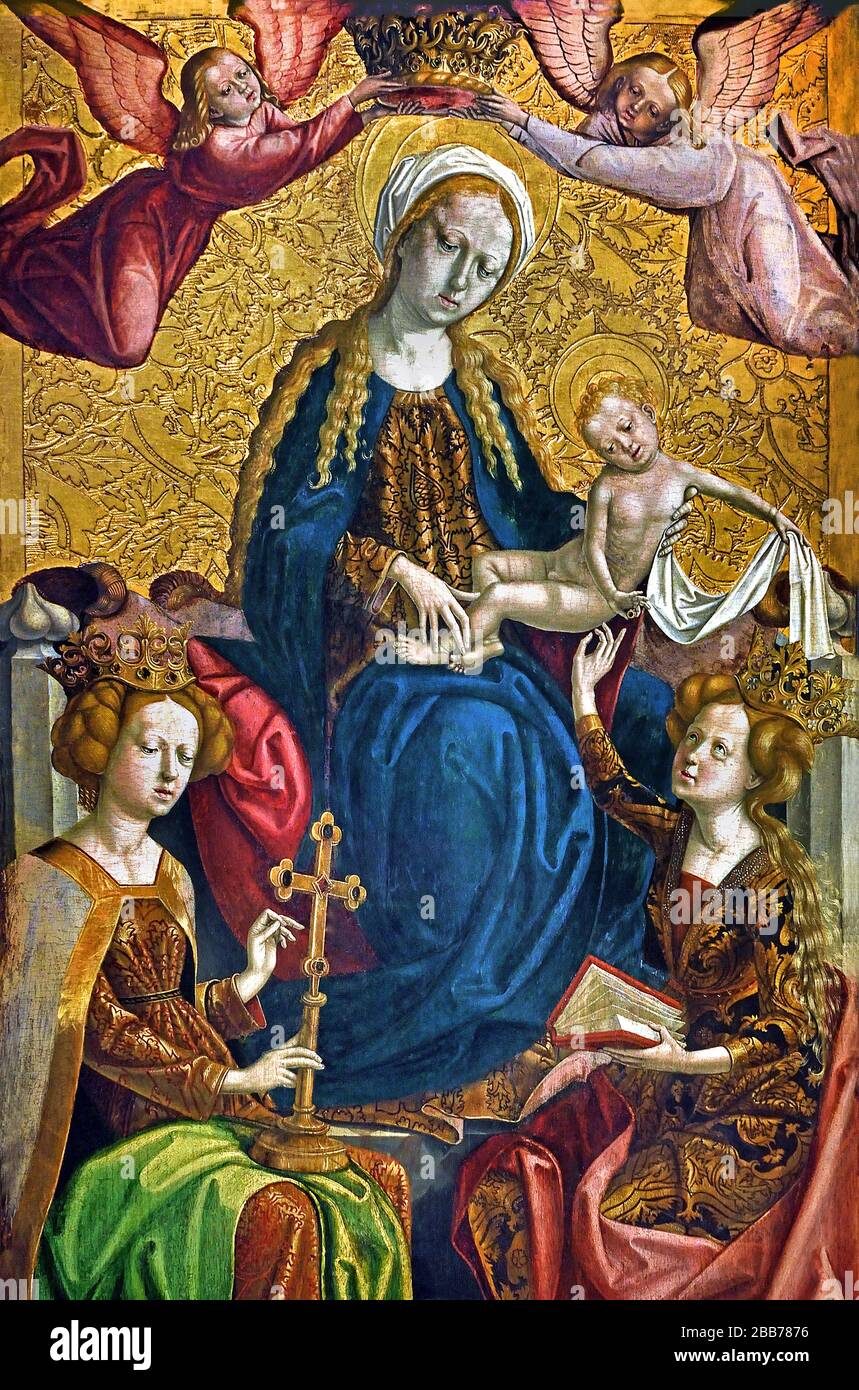 Madonna mit der Heiligen Margaret und der Heiligen Katharina 1500 Michael Pacher Deutsch Deutschland Stockfoto