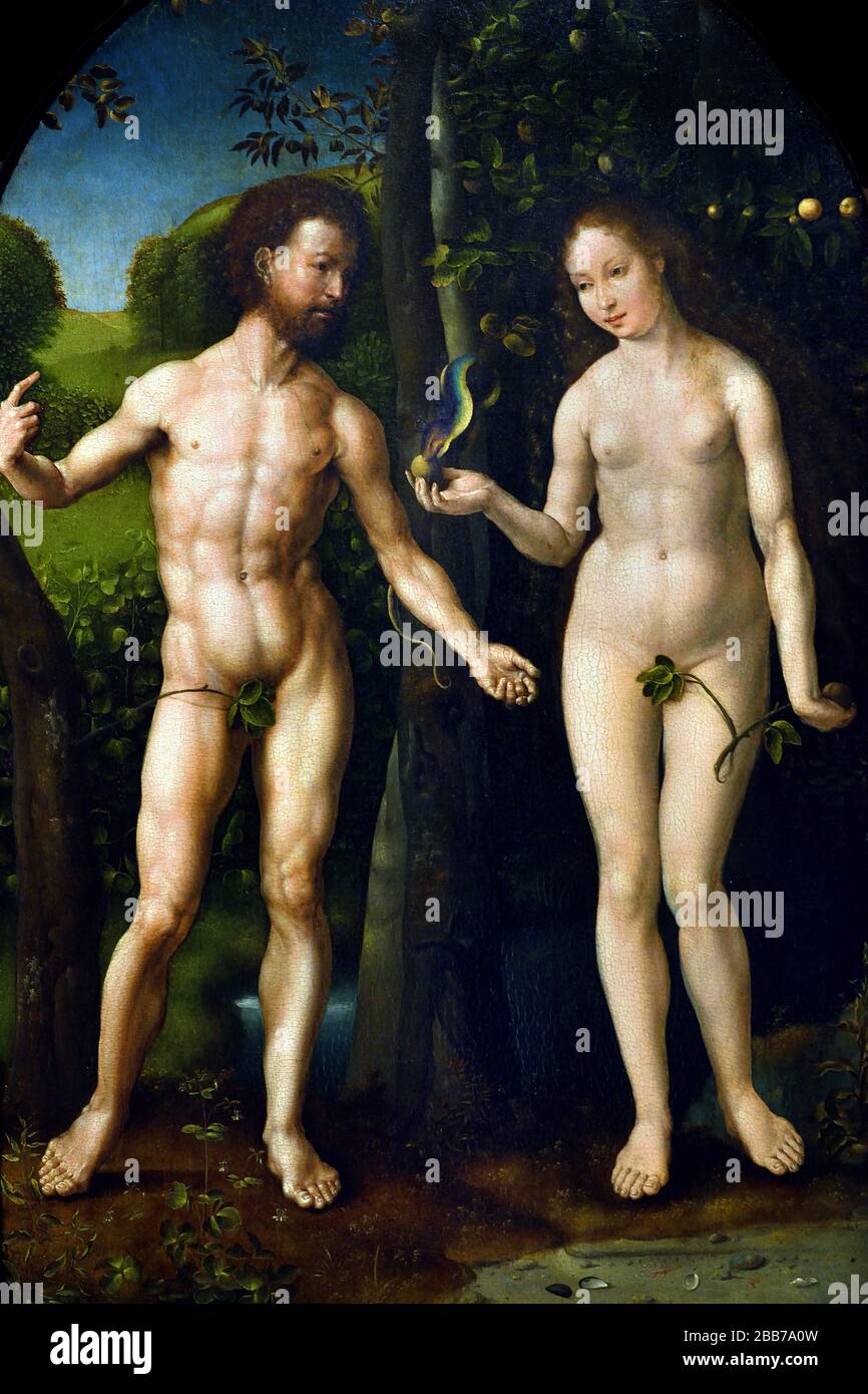 Adam und Eva 1520 Jan Gossaert 1478 - 1532 Maler aus den Niederlanden (Jan Mabuse) Belgien belgische Niederländische Niederlande Stockfoto