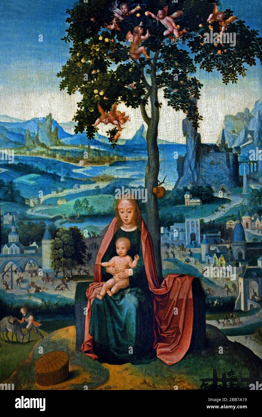 Der Rest auf der Flucht nach Ägypten 1540 Unkown Maler 15-16th Jahrhundert Flämisch Belgisch Belgien Stockfoto
