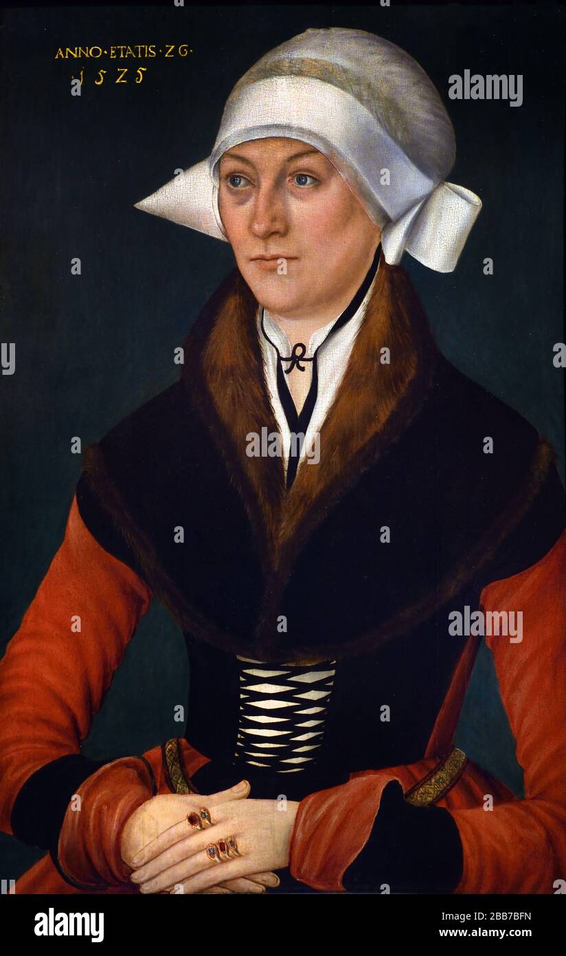 Porträt einer Frau im Alter von zwanzig - sechs 1525 Lucas Cranach der Ältere (1472-1553) Deutschland Stockfoto