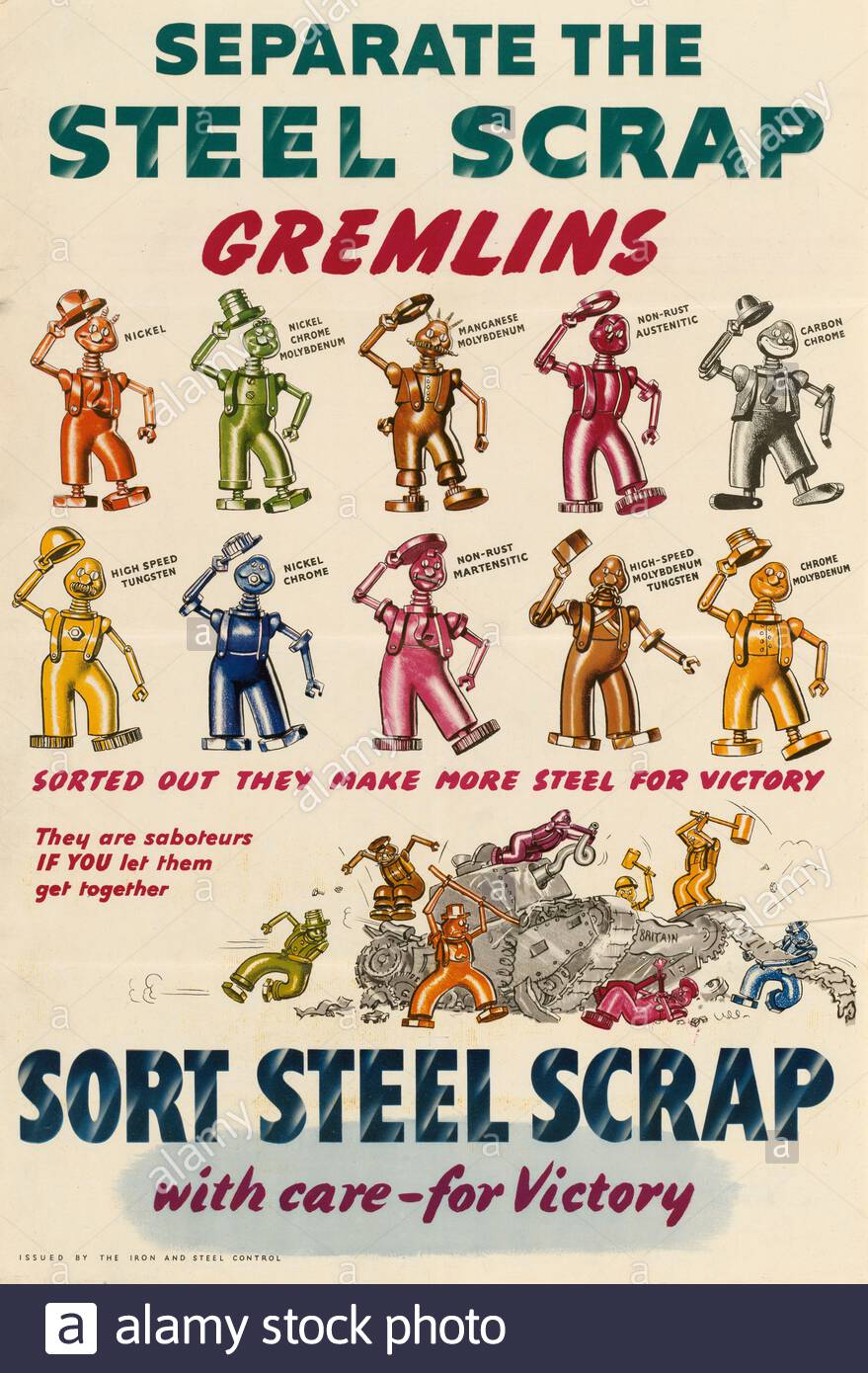 Britische Weltkrieg 2 Information der Öffentlichkeit Propaganda Poster Stockfoto