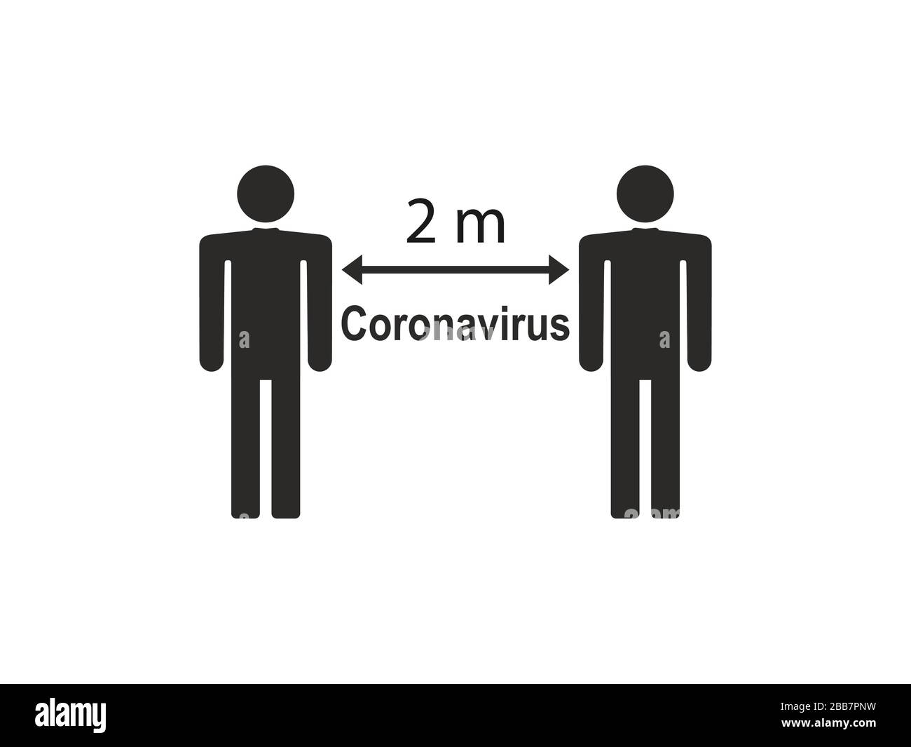 Soziale Distanz, Coronavirus. Vektorgrafiken, flaches Design. Stock Vektor