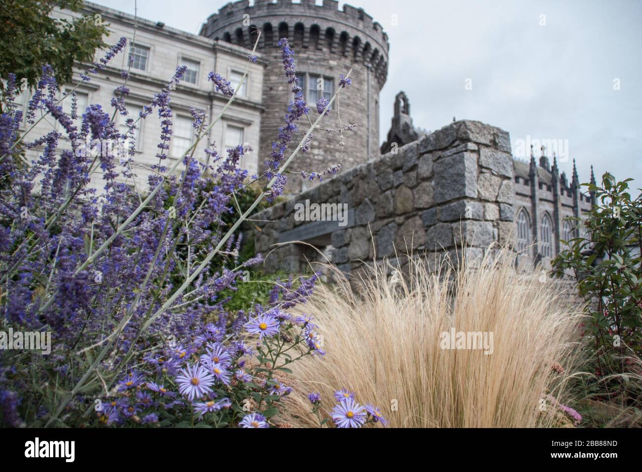 Dublin Castle, Garten Stockfoto