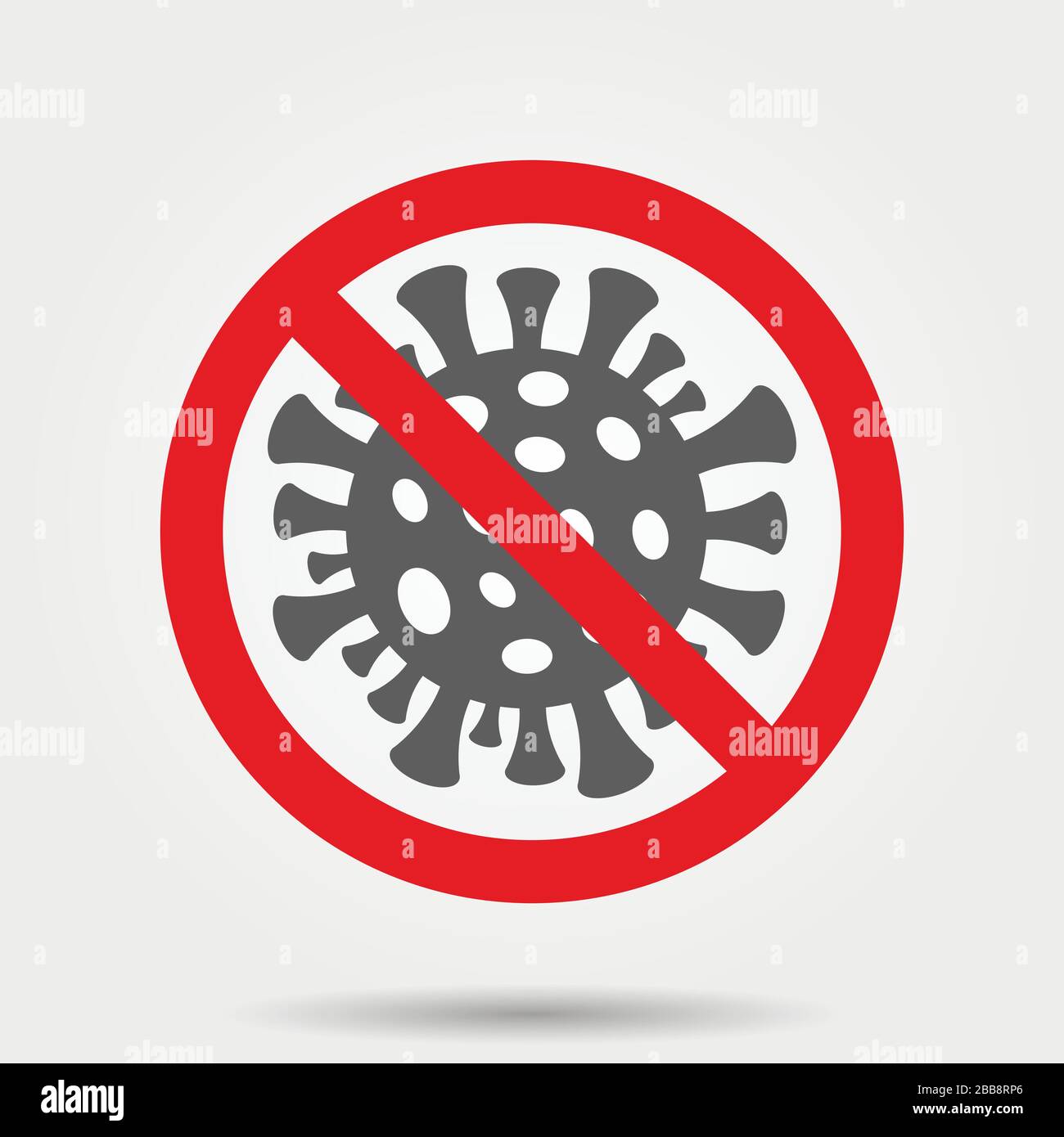 Symbol COVID-19 stoppen Stock Vektor