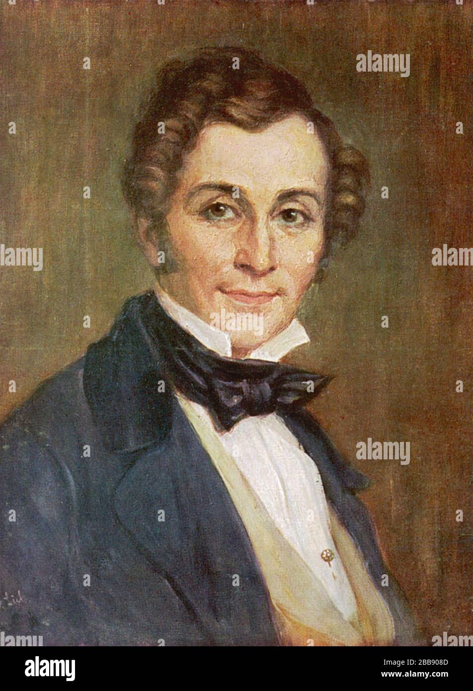 GUSTAV ALBERT LORTZING (1801-1851) Deutscher Komponist, Schauspieler und Sänger im Jahr 1845 Stockfoto